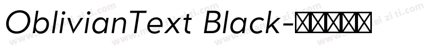 OblivianText Black字体转换